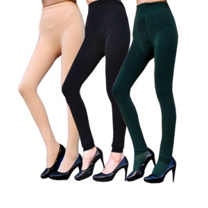 Women's Winter Flare Leggings Thermal Velvet Cotton Slimming Pants