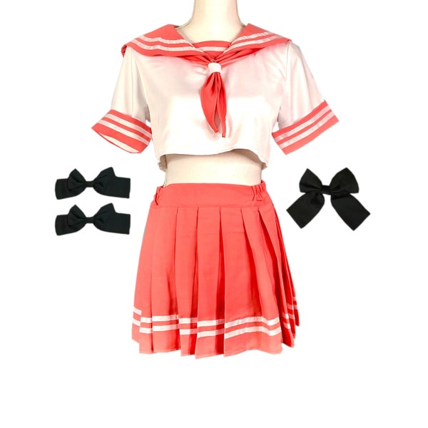 7Pcs School Girl Outfit Sailor Lingerie Set, Sexy Kawaii Anime Cosplay Dress, Japanese Astolfo Student Girl Uniform and Pleated Skirt