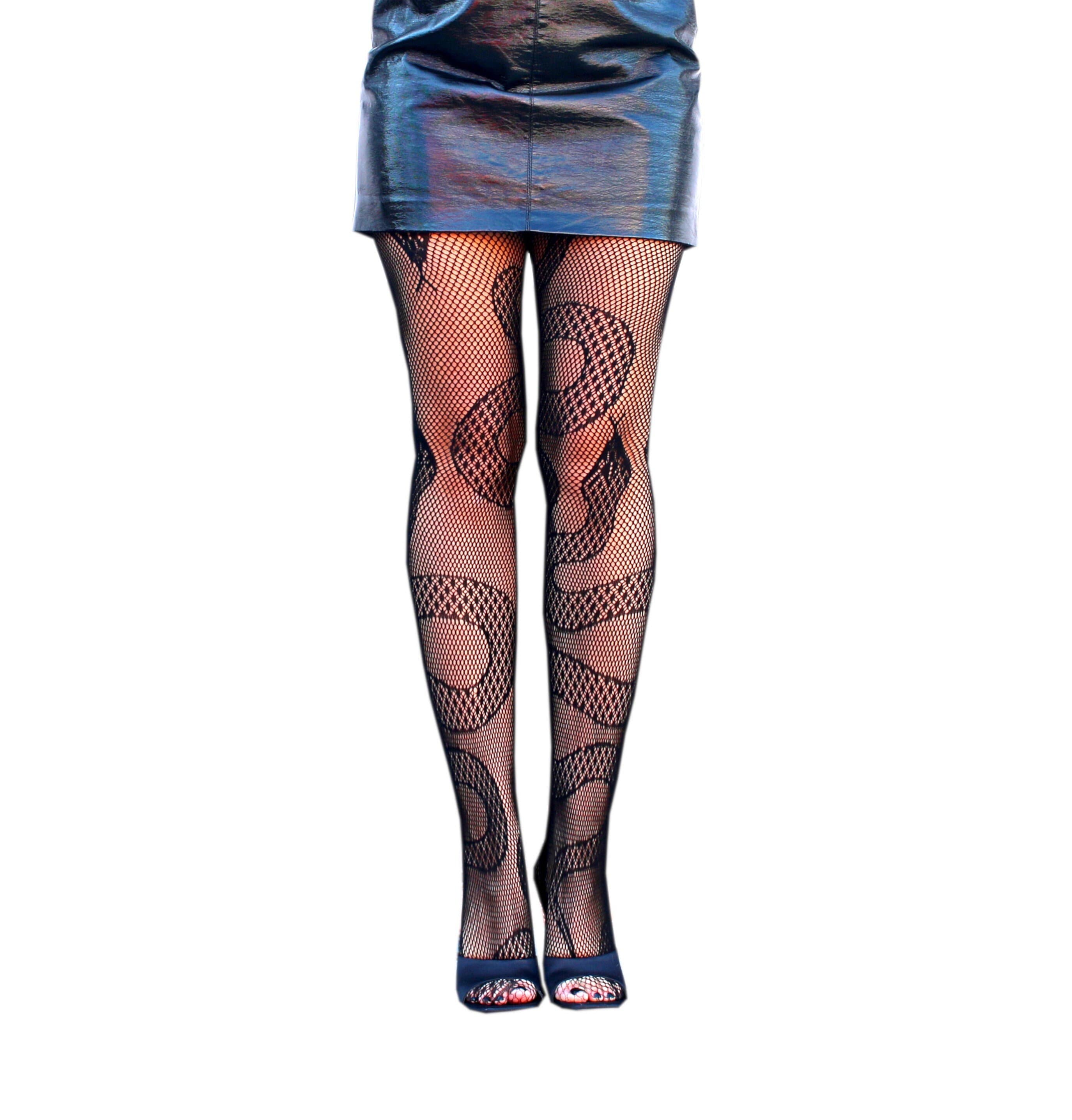 Snake Pattern Fishnet Tights … curated on LTK  Edgy outfits, Boho winter  outfits, Fishnet stockings outfit