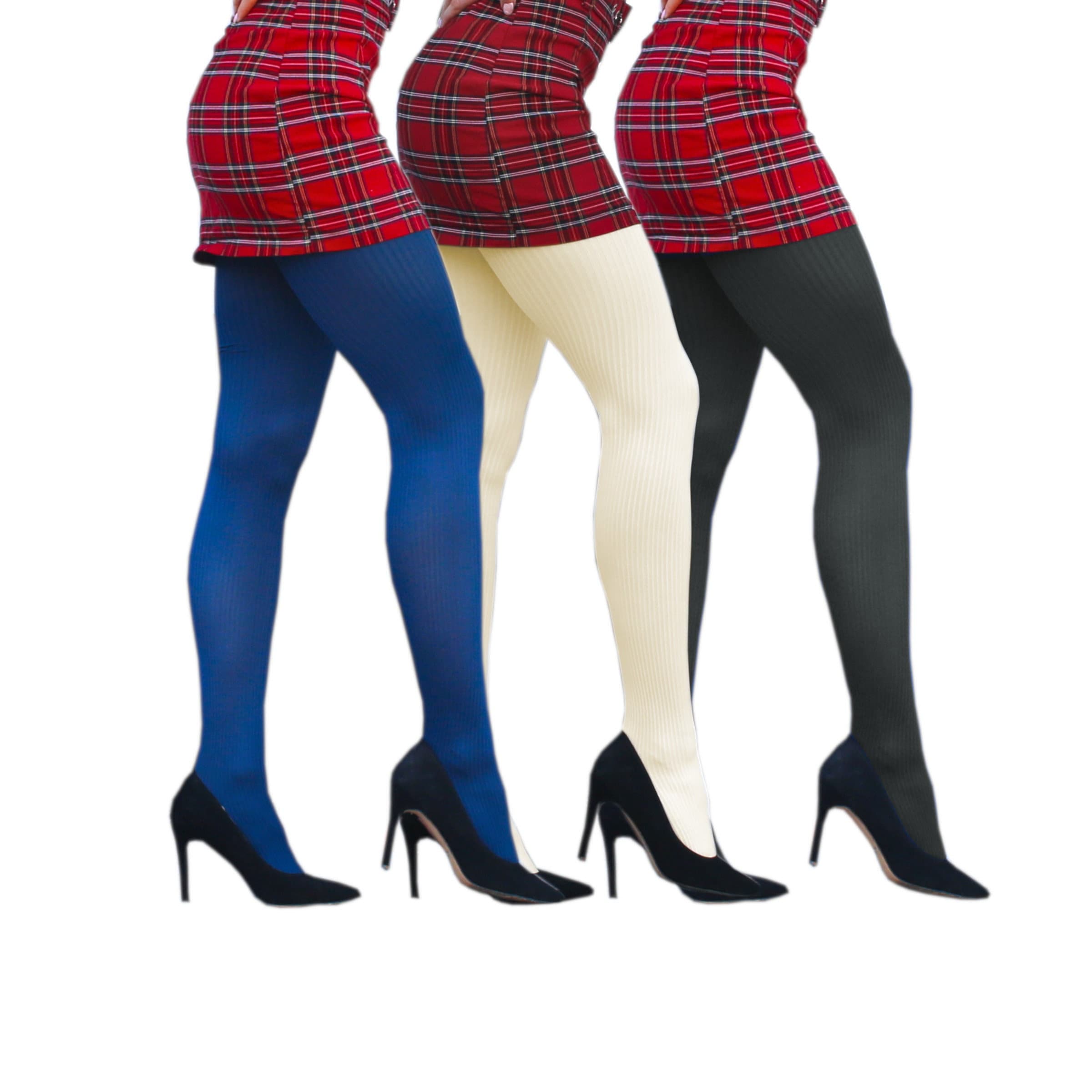 Opaque Navy Blue Tights Warm and Super Soft Pantyhose for Women