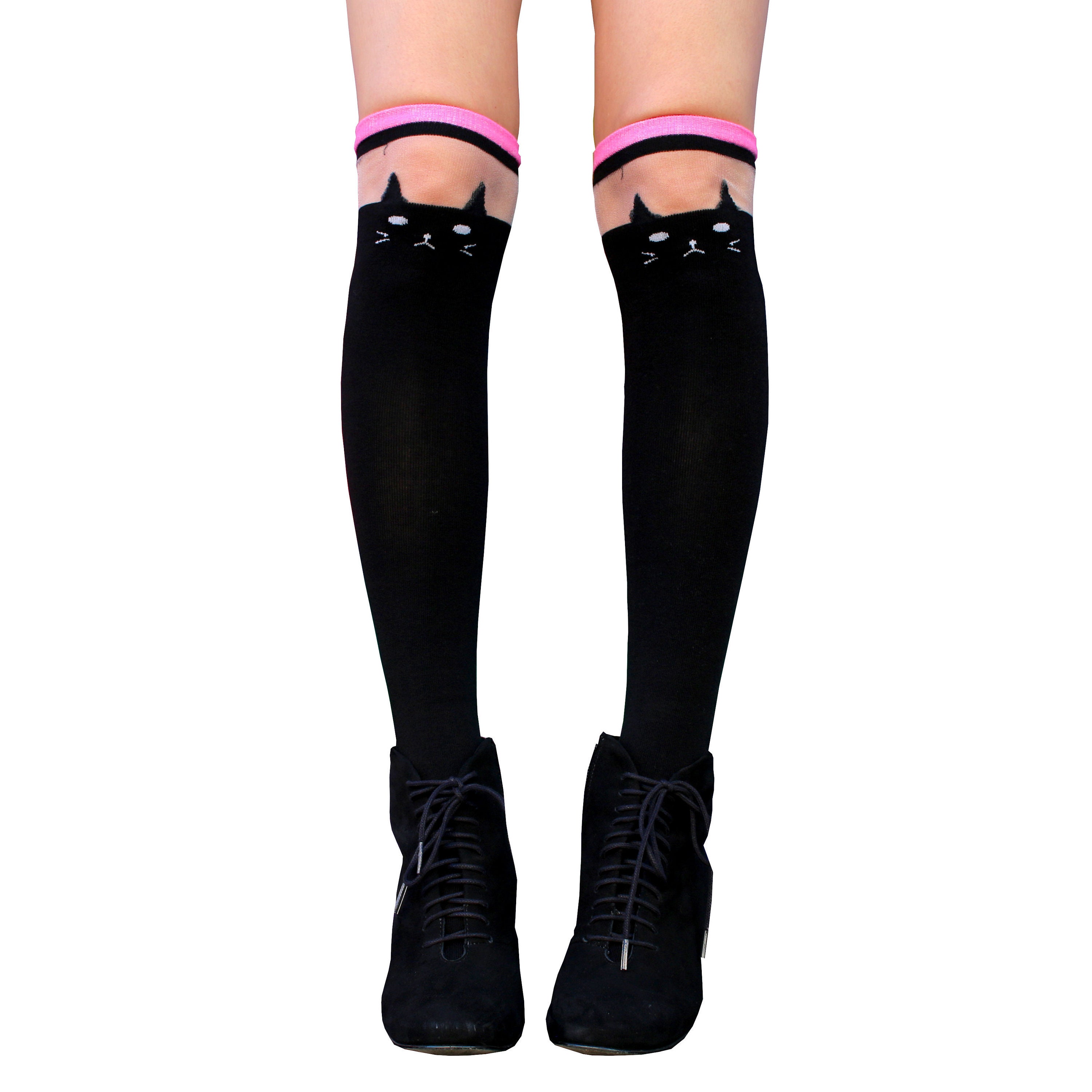 Anime Cute Cat Paw Overknee Socks Print Lolita Cosplay Thigh High Stocking   eBay