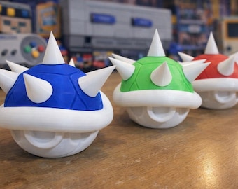 Caparazón de tortuga con púas inspirado en un juego retro