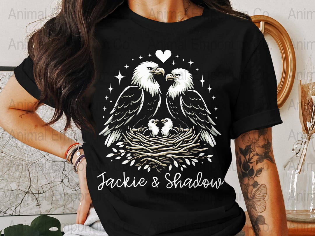 Jackie and Shadow PNG Shirt Sublimation Design, Bald Eagles Digital