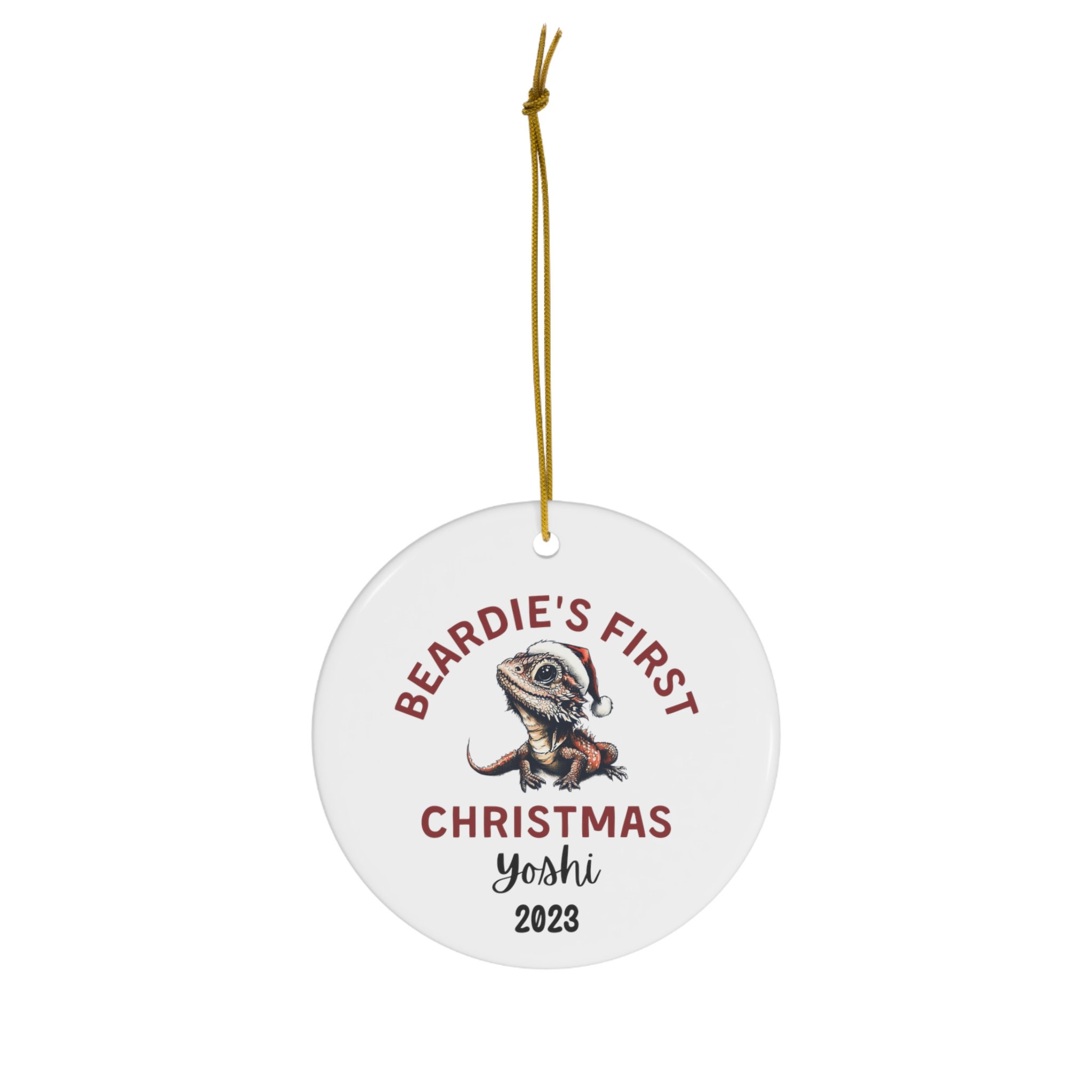 Customized Bearded Dragon First Christmas Ornament Gift for Reptile ...