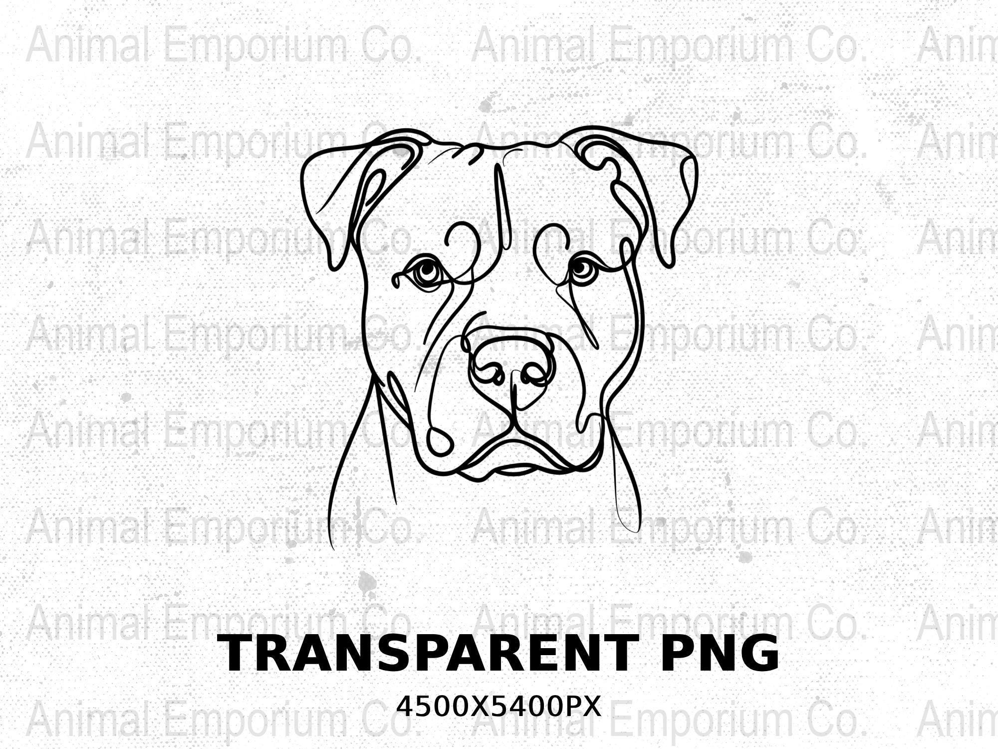 Arte de la línea pitbull - Etsy México, image size:2000x1500