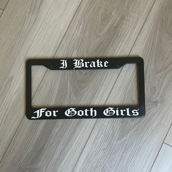Goth Licence Plate Frame Etsy