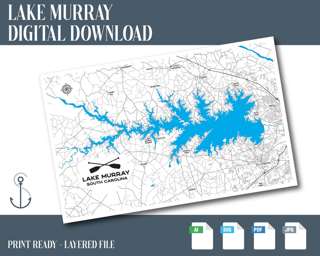 Map Of Lake Murray Map Of Lake Murray