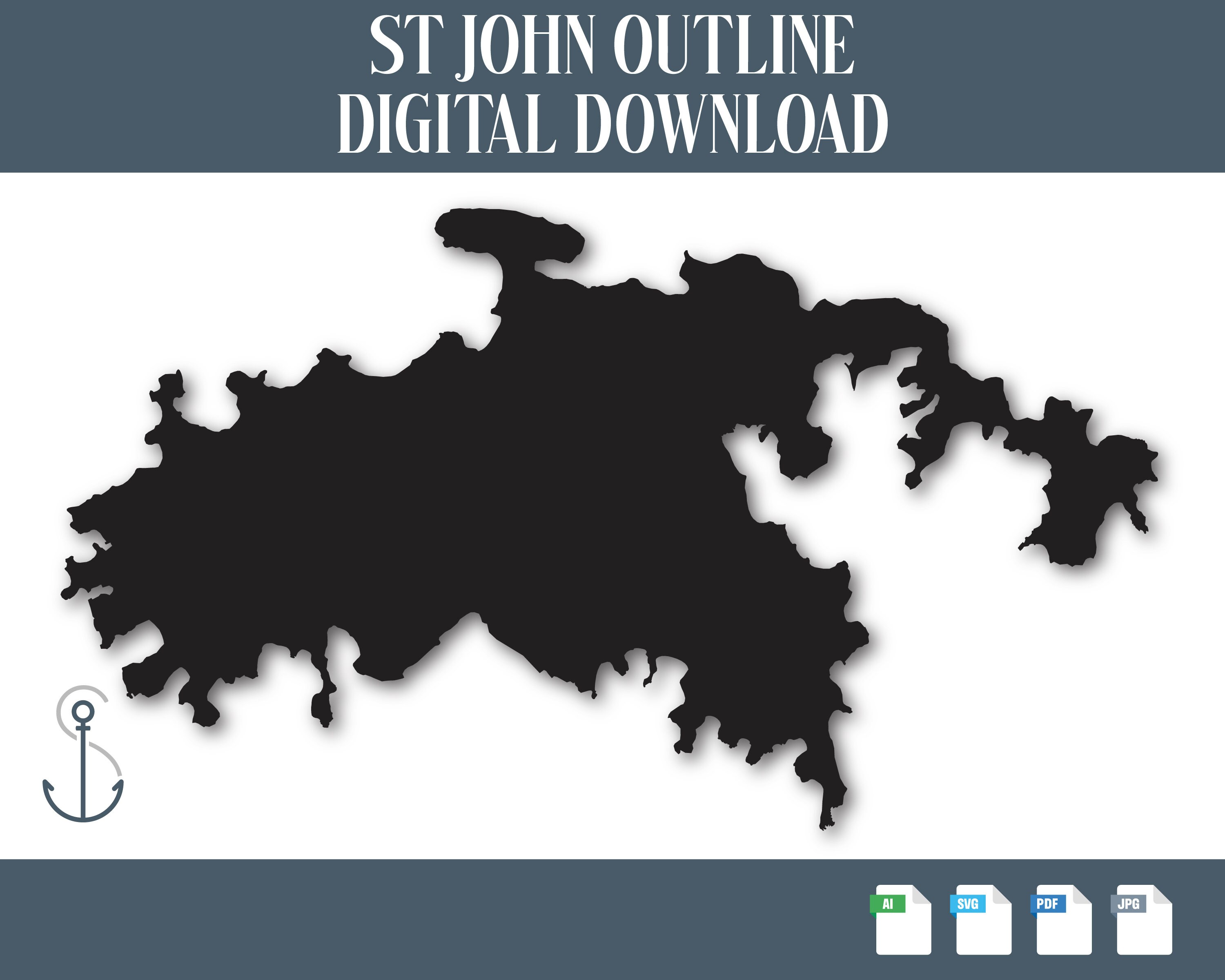 Vector Map Of Saint John Island With Map Of Saint John, 45% OFF
