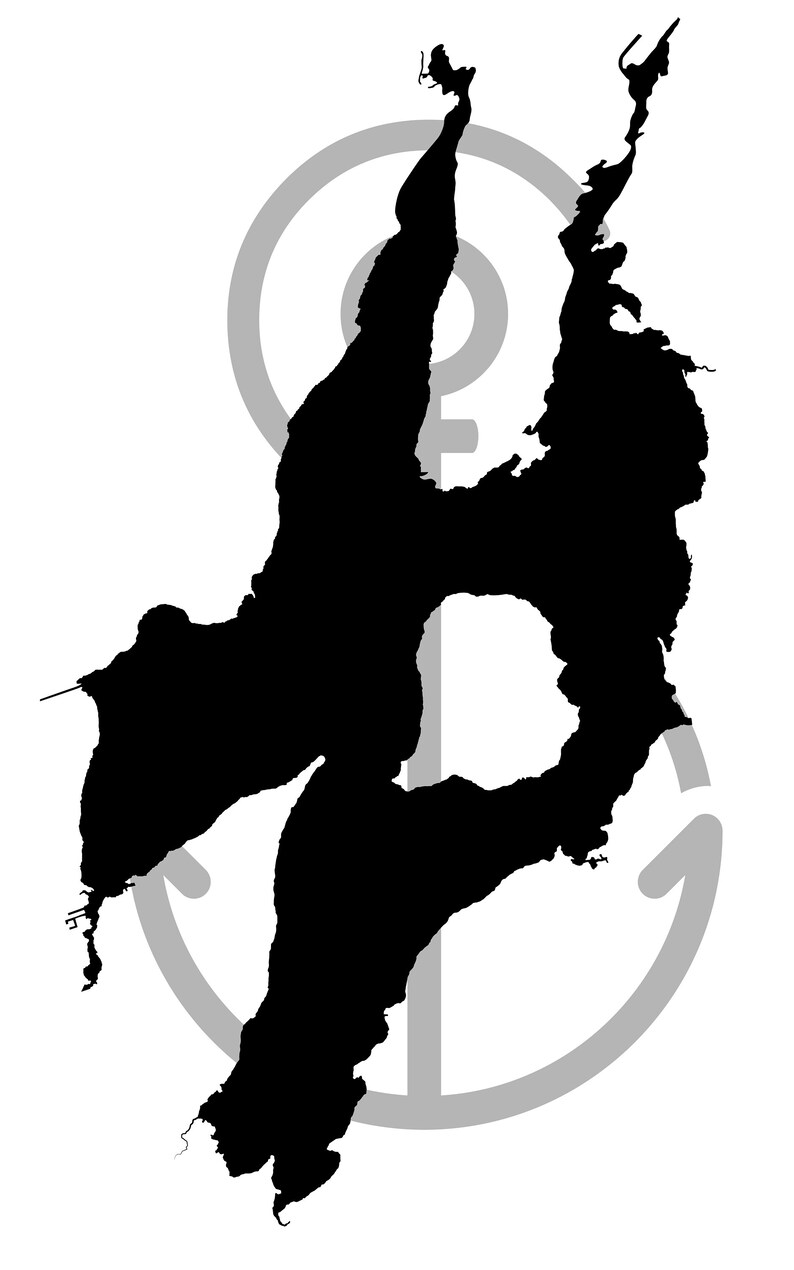 Custom Lake Outline, Custom Lake Laser File, Instant Download, Laser