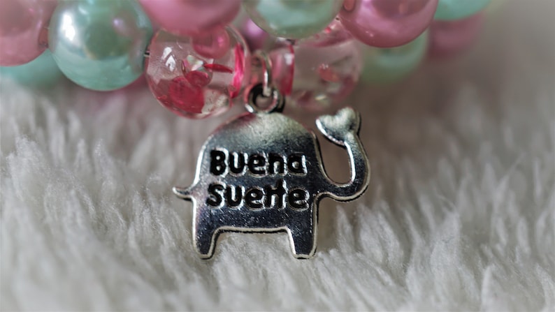 Beaded Bracelet with Elephant Charm