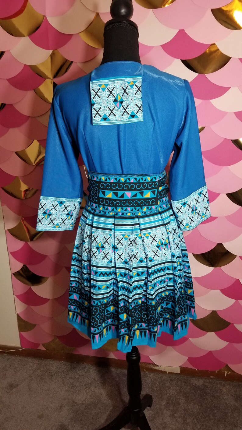 Blue Hmong outfit Hmong outfit Blue | Etsy