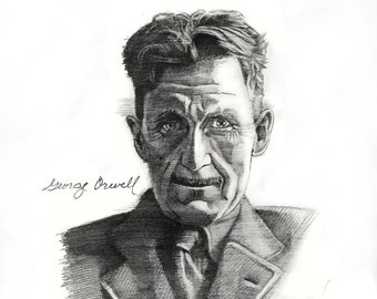 George Orwell portrait @ 5"x7"