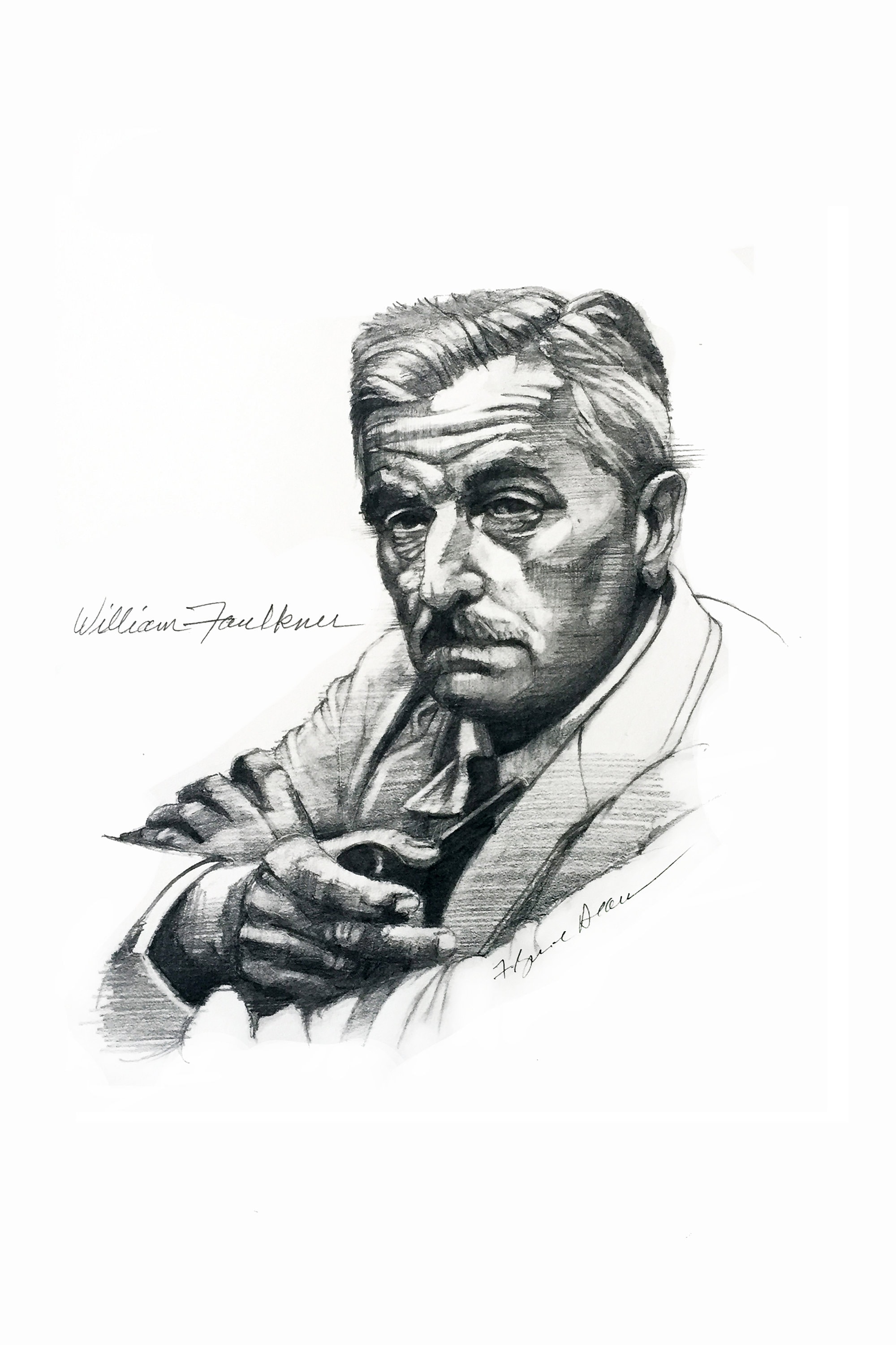 William Faulkner Portrait, Fine Art, Digital Print - Etsy