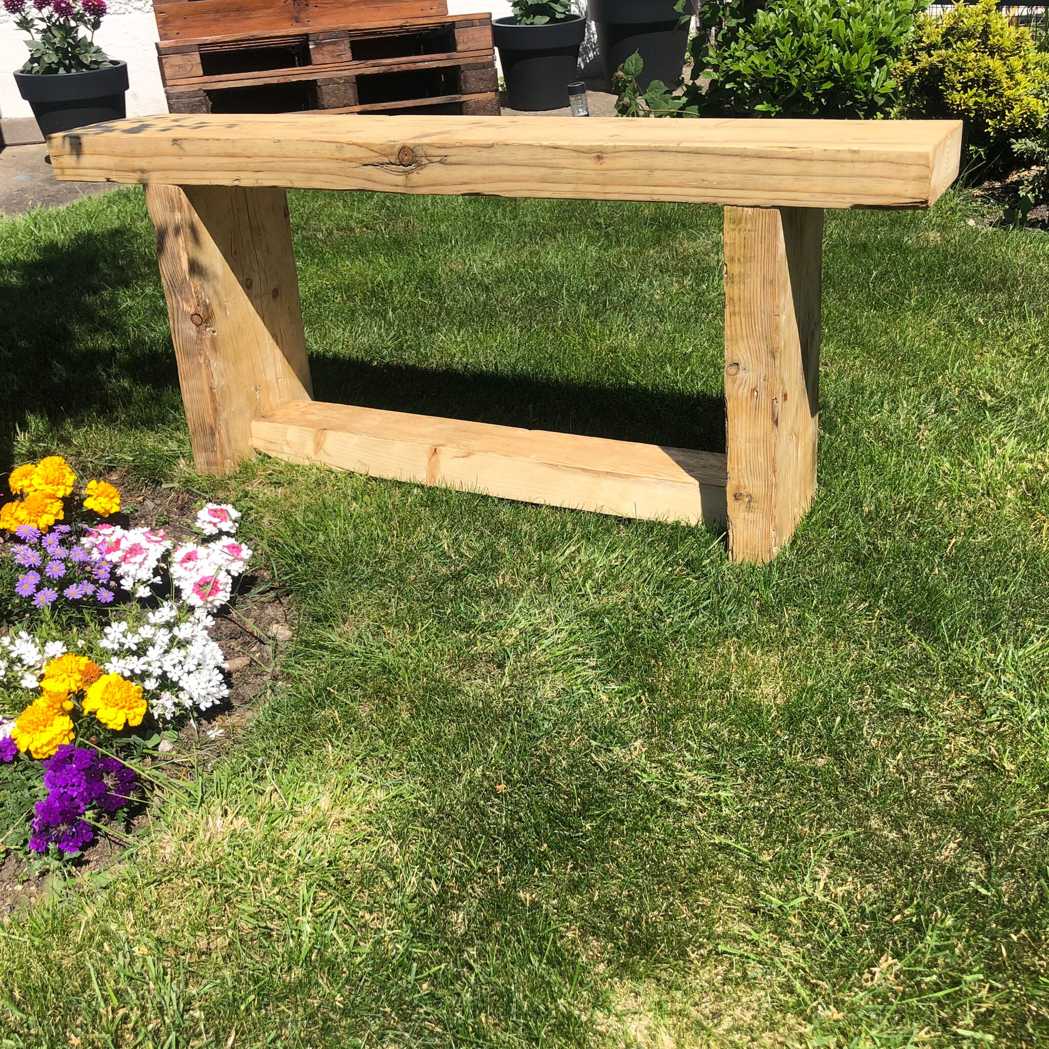 Banco de jardín rústico recuperado | Etsy