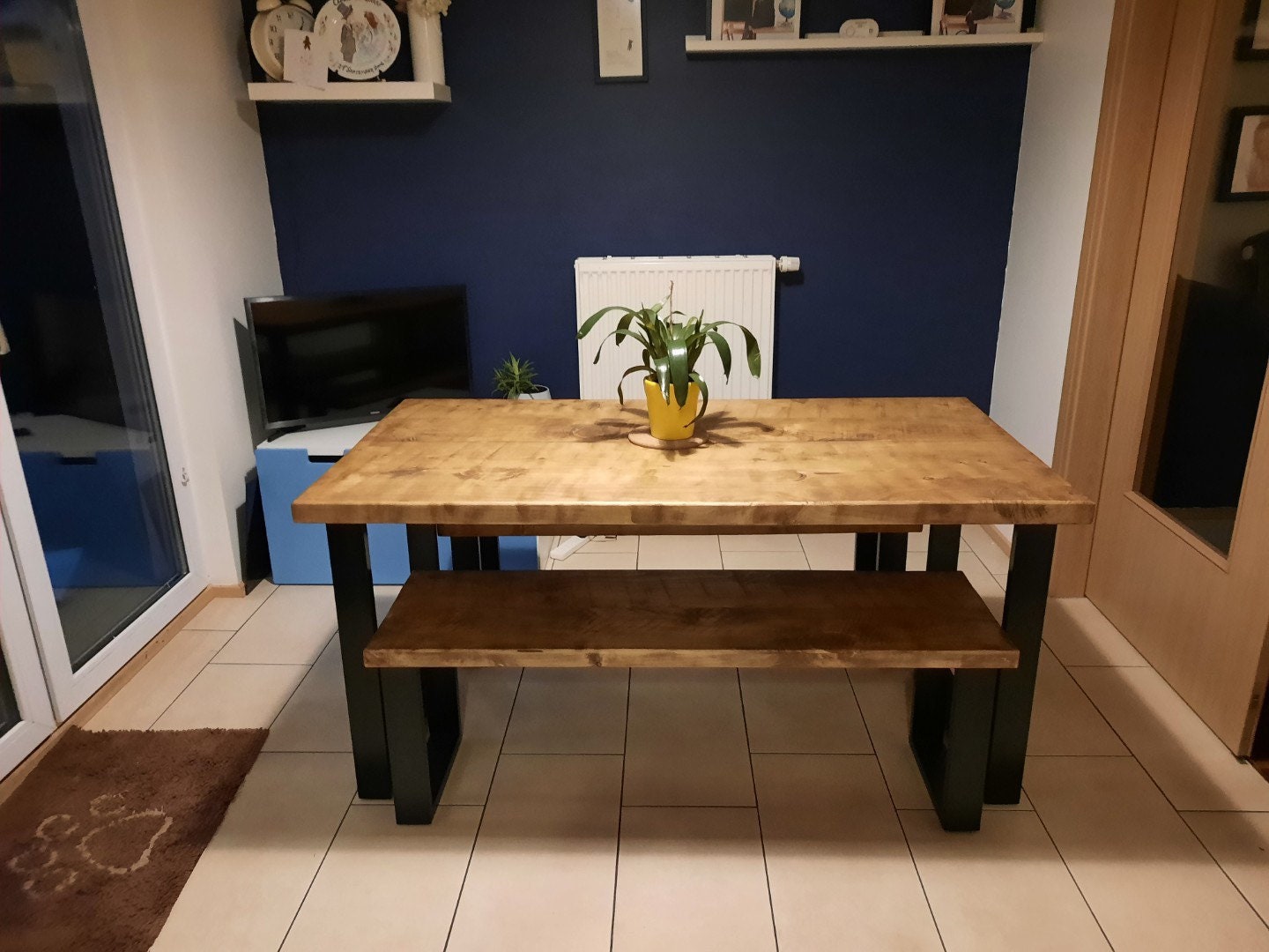 Reclaimed Rustic Industrial Dining Table Etsy Ireland