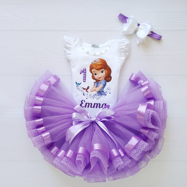 Tulle Set for Toddler on Birthday Party, Purple Tutu, Custom Purple Party Tulle Set, Birthday Daughter Gift, Purple Baby Girl Cake Smash