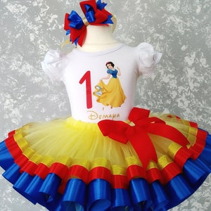 Vestido de tutú para primer cumpleaños de niña, colorido atuendo con lazo para el pelo, disfraz para fiesta de primer cumpleaños, conjunto de tutú personalizado.