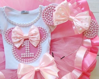 Tenue Tutu d’anniversaire rose, tenue Smash Cake, tenue Tutu 1er anniversaire, tenue d’anniversaire filles, costume de princesse, robe de fête pour fille en bas âge