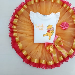 Camiseta y falda de tul personalizadas para niña pequeña, vestido de princesa, conjunto dorado para niña pequeña, regalo de conjunto de tul, tutú bonito, vestido de fiesta para niña.