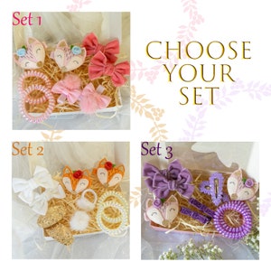 Hair Accessories, Bright Hair Clips Set for Girls, Birthday Box for Girl, Handmade Hair Accessories, 2nd Birthday Gift, Toddler Gift Idea
