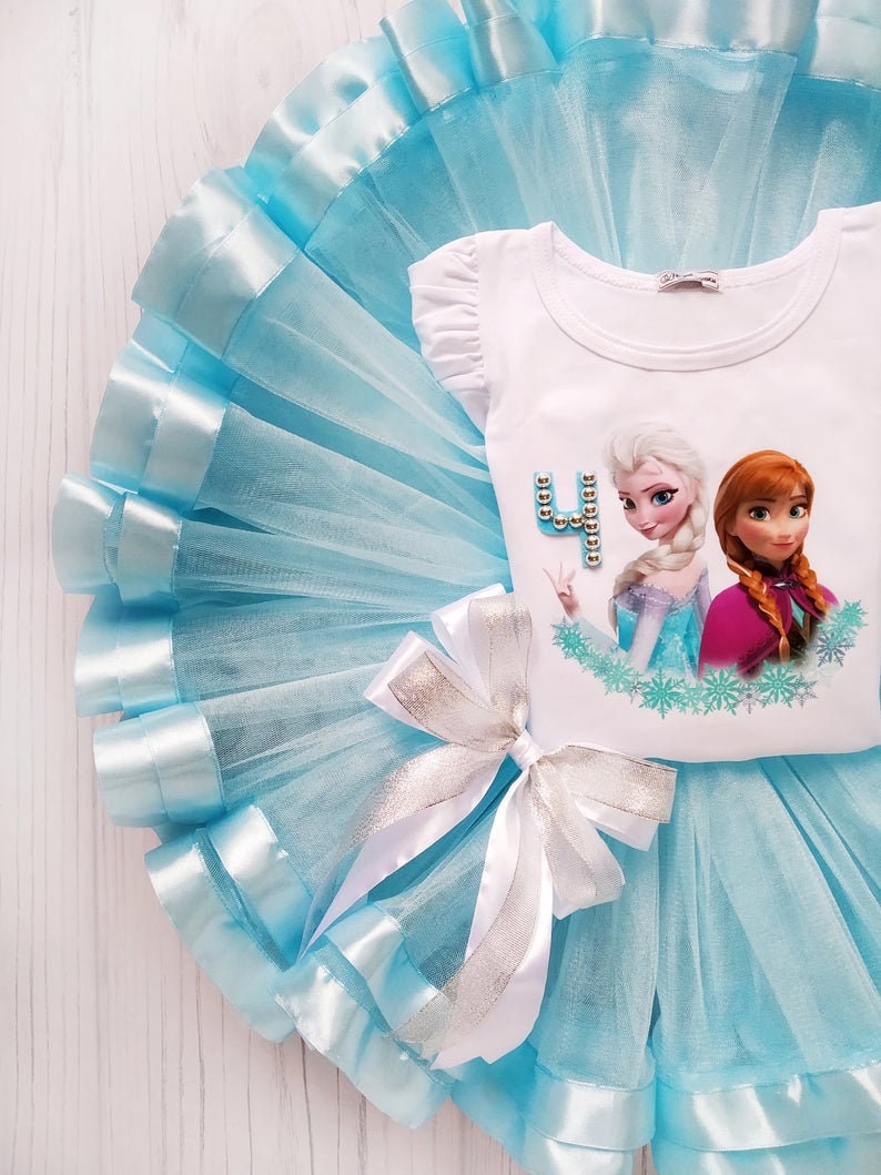 Baby Girl Birthday Gift Idea Blue Dress Princess Party Tulle Etsy