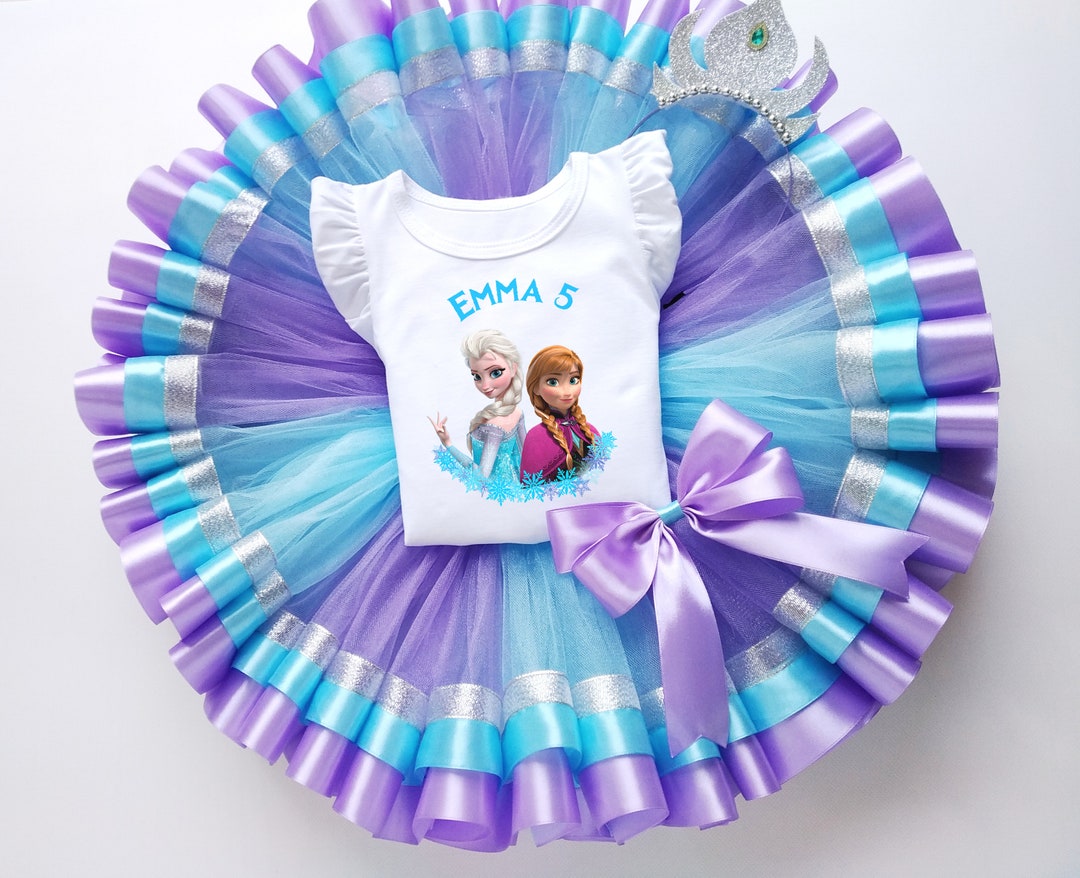 Elsa Princess Tutu Dress, First Birthday Outfit Girl, Frozen Party Gown ...