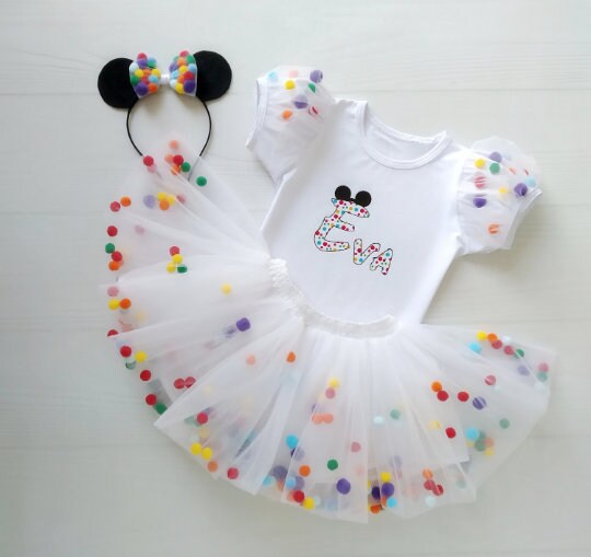 minnie mouse first birthday tutu dress Baby Girl, Custom White Tulle Outfit, Birthday Dress, Toddler Minnie Outfit, Flower Girl Dress Gift model-name:dekota I am not affiliated AE Denim Sleeveless Mini SIZE:A20