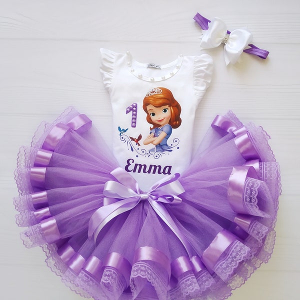 Summer Purple Beautiful Tutu Skirt Birthday Dress main image 0