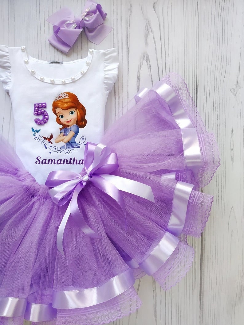 The First Tutu Outfit 5 Years Old Girl Princess Birthday Etsy