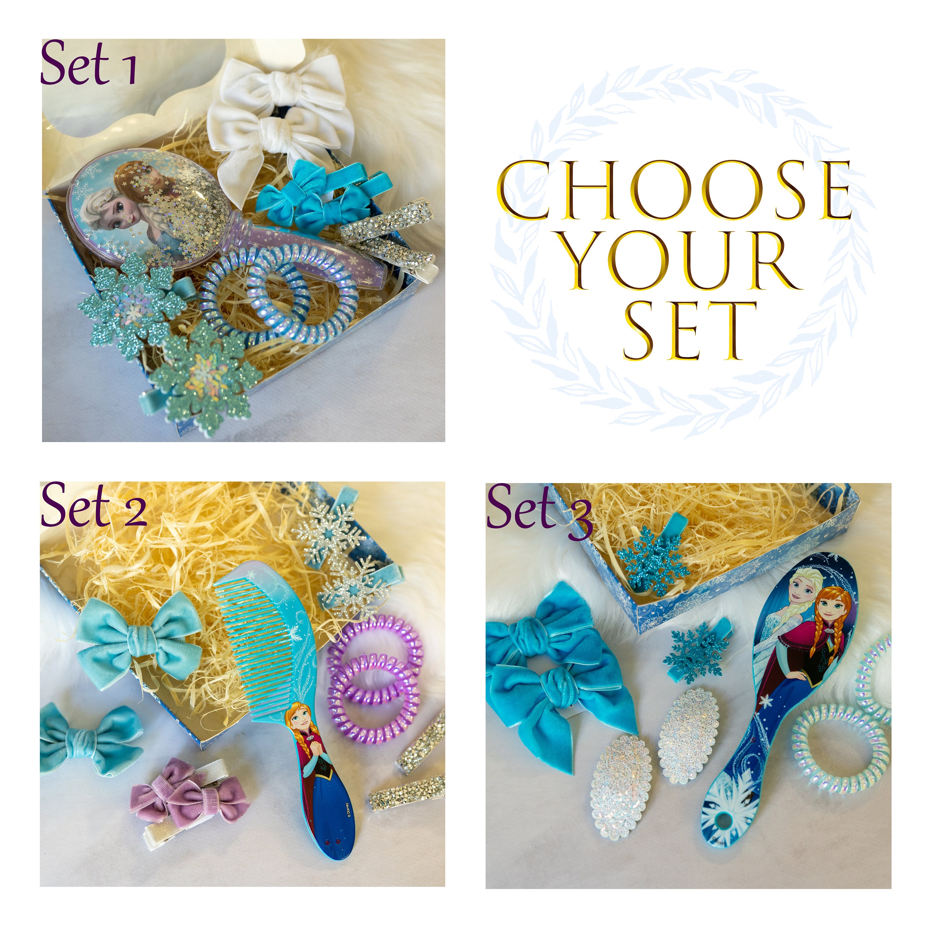 Coffret Cadeau Accessoires Cheveux Princesse - Barrettes, Pinces, Peigne
