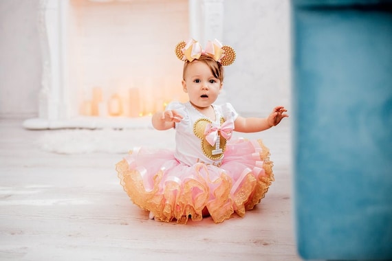pink gold tutu dress Sunset Boulevard Long Pink Tutu Dress
