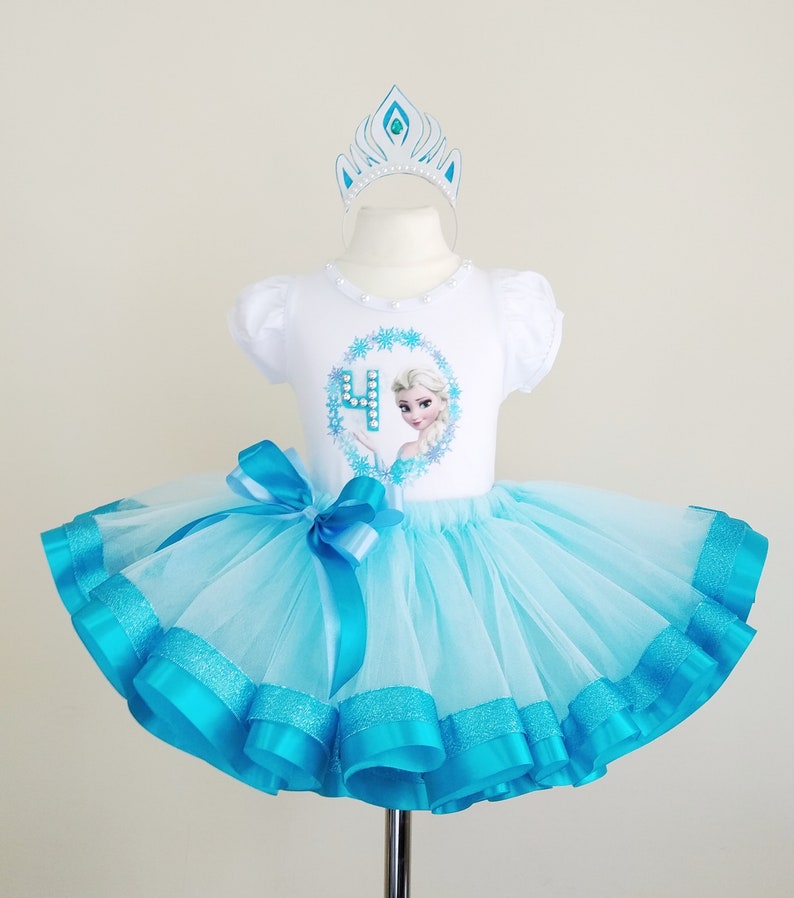 Elsa Frozen 4th Birthday Outfit Set Frozen Birthday Tutu Set Etsy
