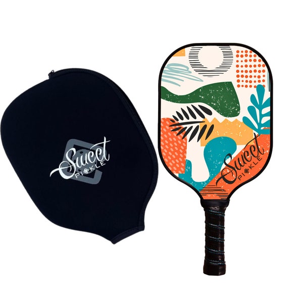 Sweet Pickle Sunset Beach Pickleball Paddle with Pickleball Racket Cover