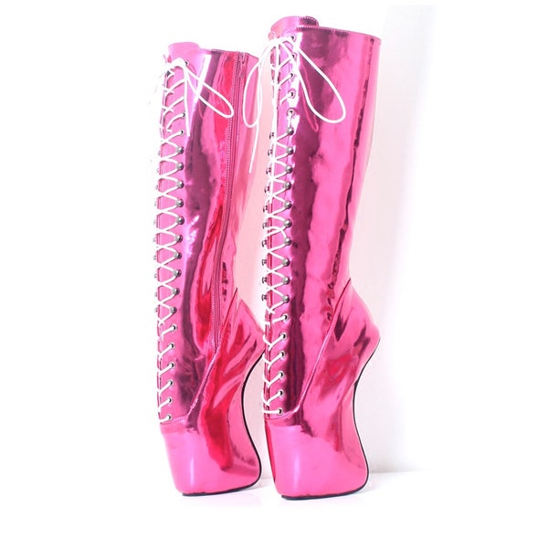 Fetish Latex Wang | Sexy BDSM Bondage Domination Queen boots | Patent leather boots | Glossy Fetish Boots | Fetish Bondage