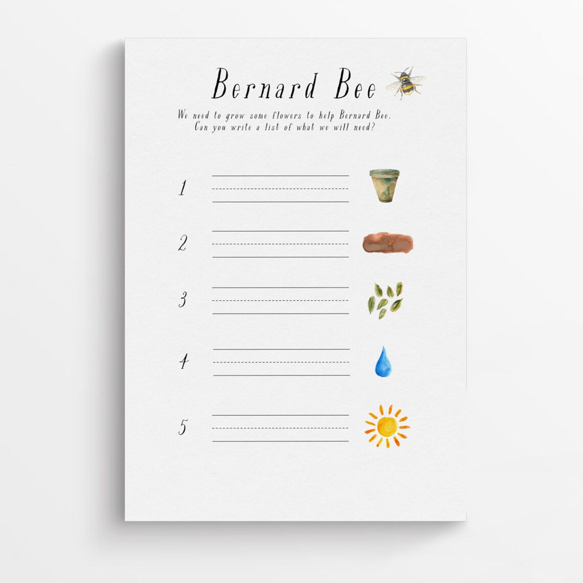 Bee Themed Worksheets for Nursery, Reception, Kindergarten, KS1 Etsy