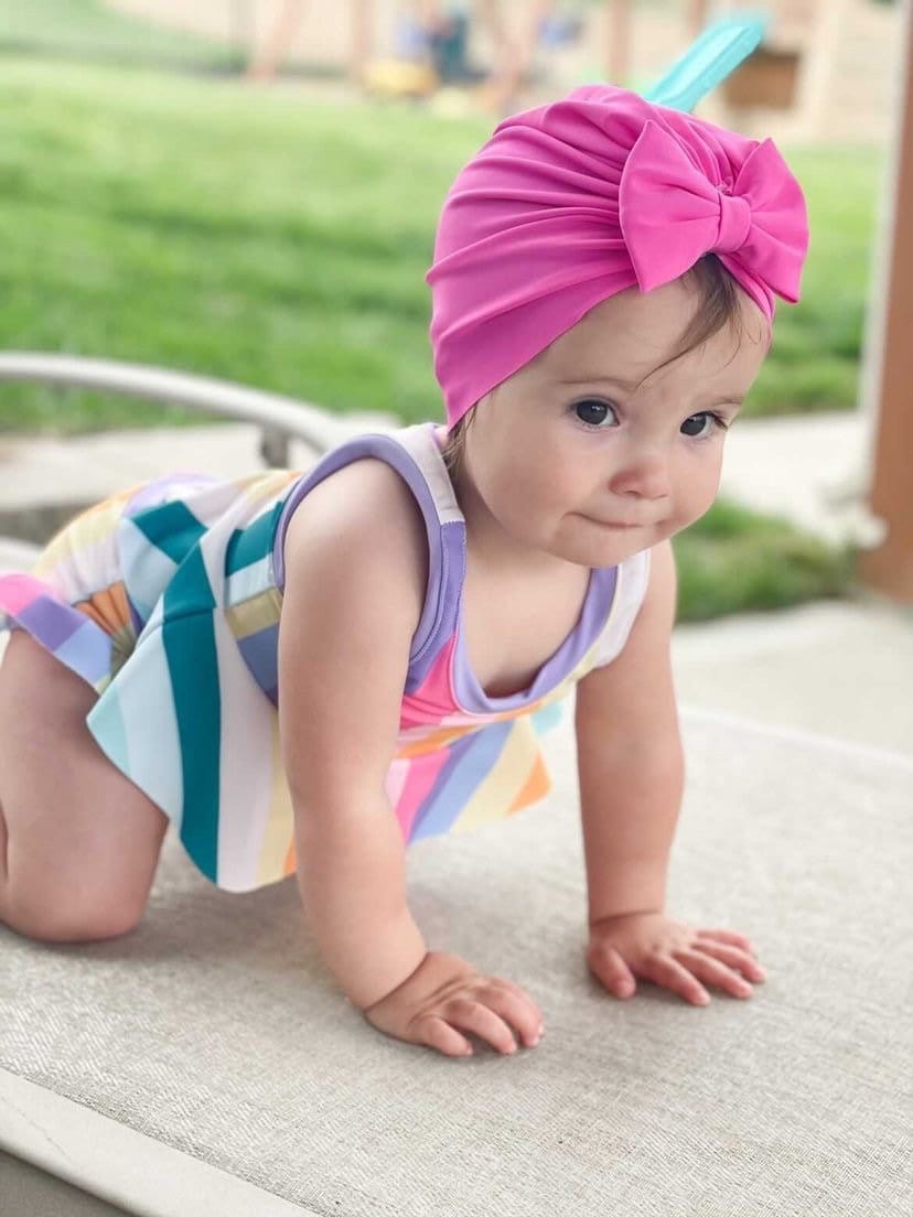 Baby Swim Cap for Girls Baby Girl Swim Turban Baby Pool Hat Newborn Beach Cap Baby Turban Water Hat for the Beach or Pool Etsy