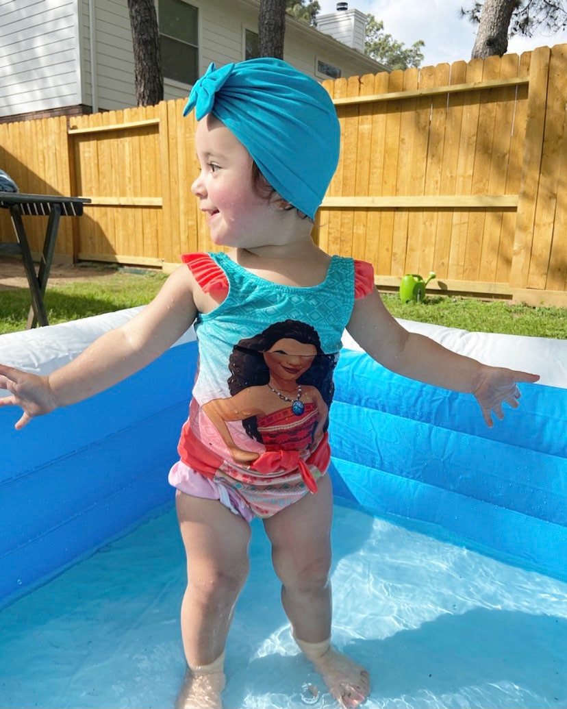 Baby swim cap for girls Baby Girl swim turban Baby Pool Etsy