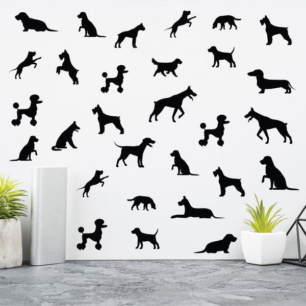 Dogs Wall Decals Etsy