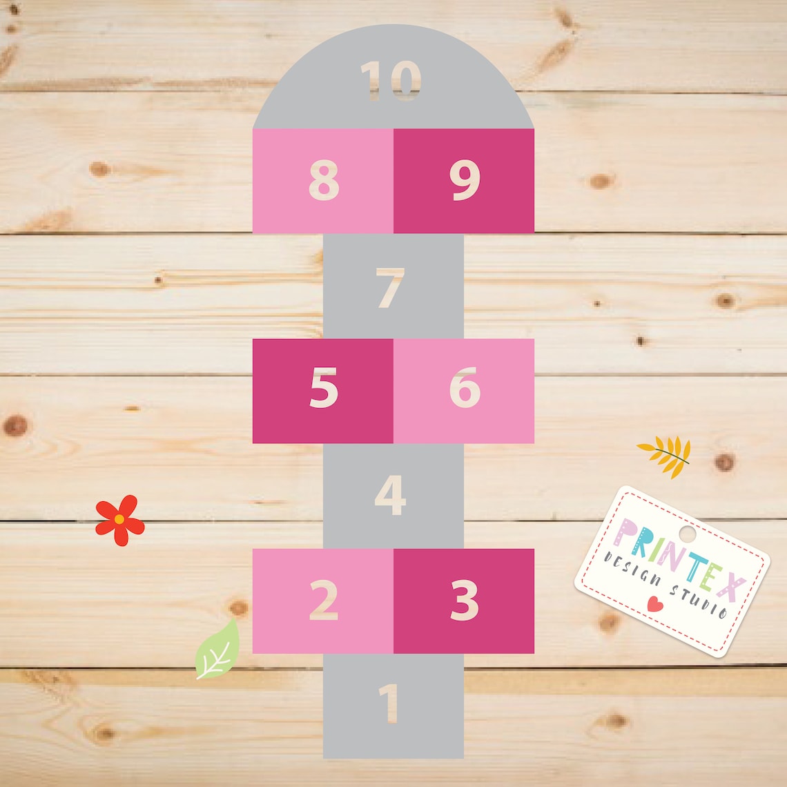 Hopscotch Educational Wall Decal Floor Decal Hopscotch Game Etsy