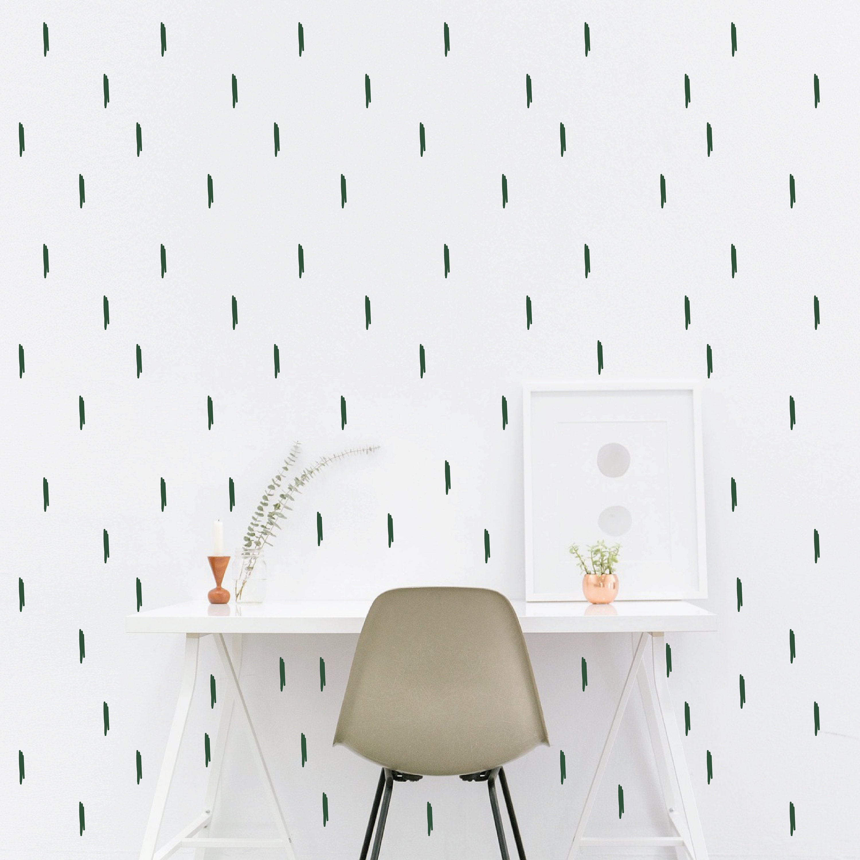 Stroke Paint Brush Wall Decals Abstract Wall Stickers Line Etsy