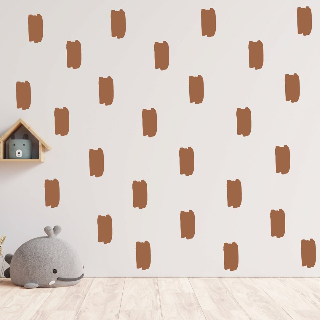 Paint Brush Strokes Wall Decals Boho Wall Decals Wall Decor Etsy