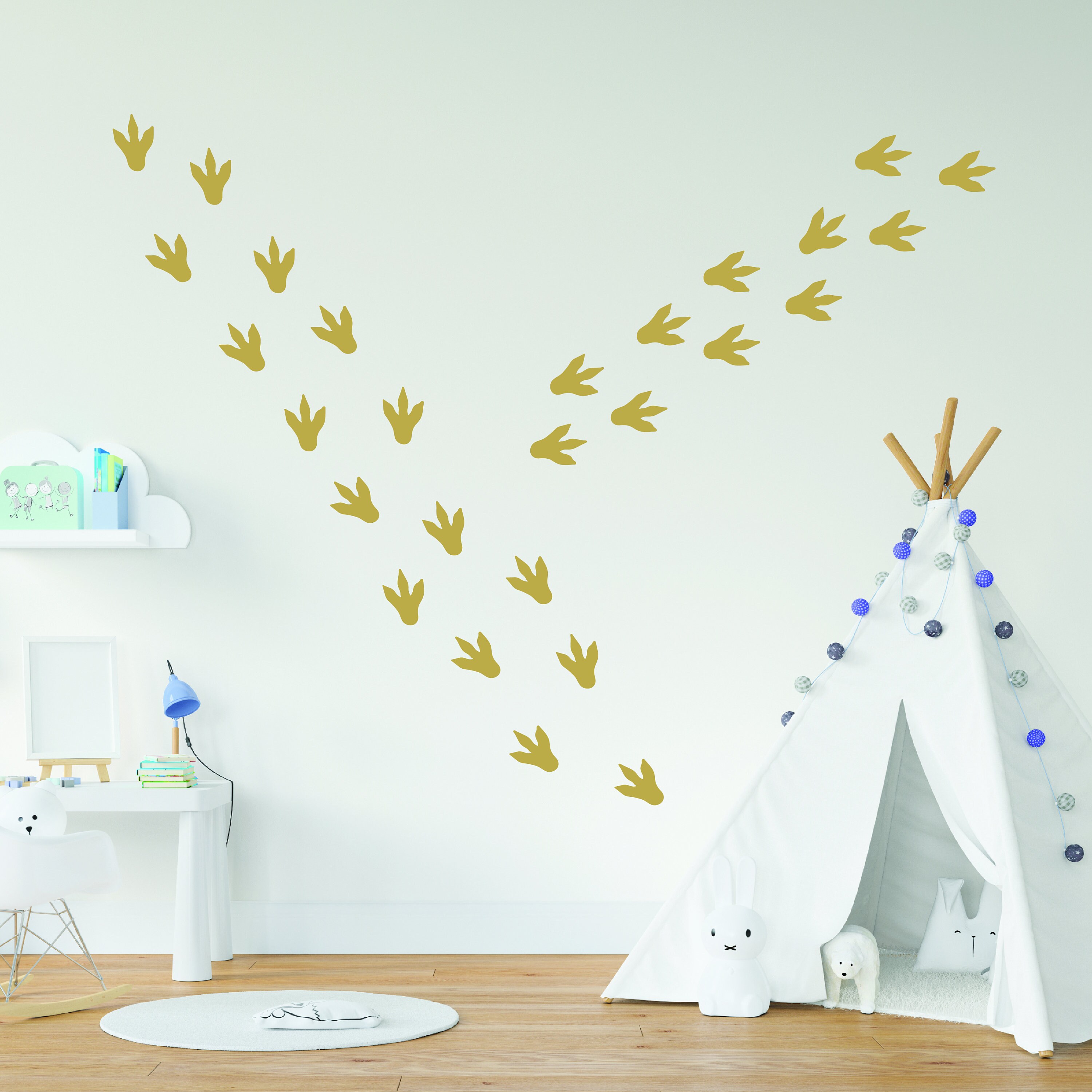 Dinosaur Footprint Decals Nursery Decal Vinyl Wall Decal Etsy New Zealand