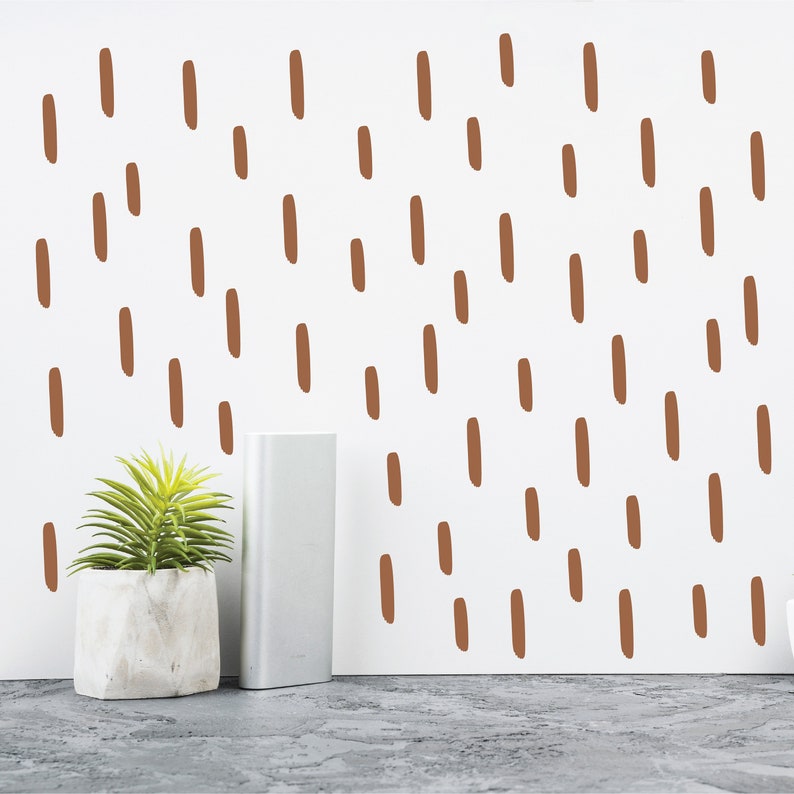 Stroke Paint Brush Wall Decals Abstract Wall Stickers Line Etsy