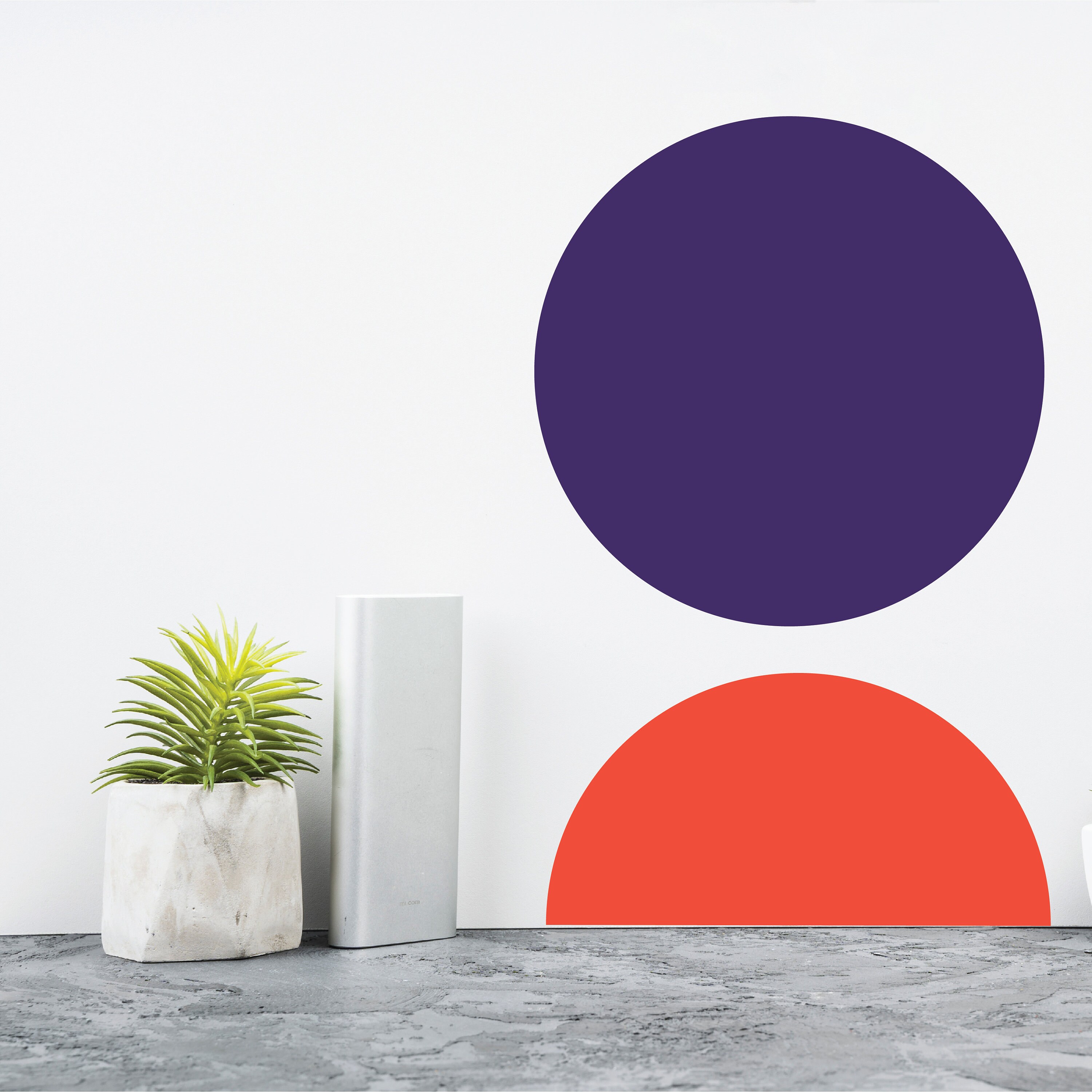 Circle and Half Circle SHAPE Wall Decals Abstract Wall Etsy