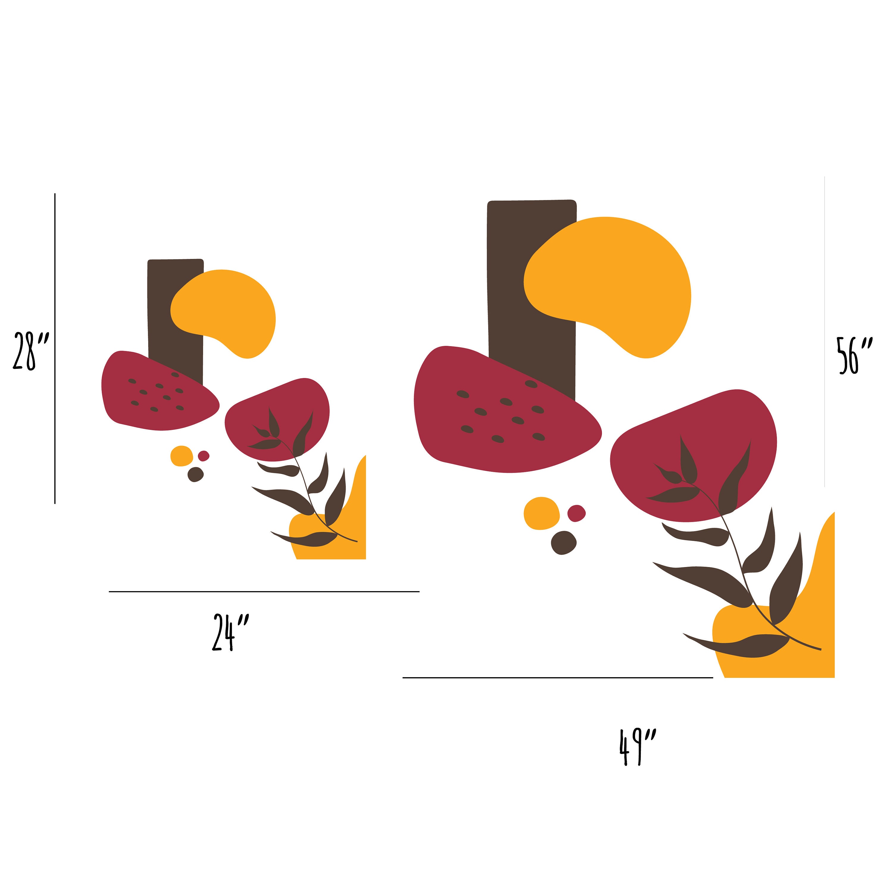 Abstract Wall Decal Abstract Wall Stickers Boho Nursery Etsy