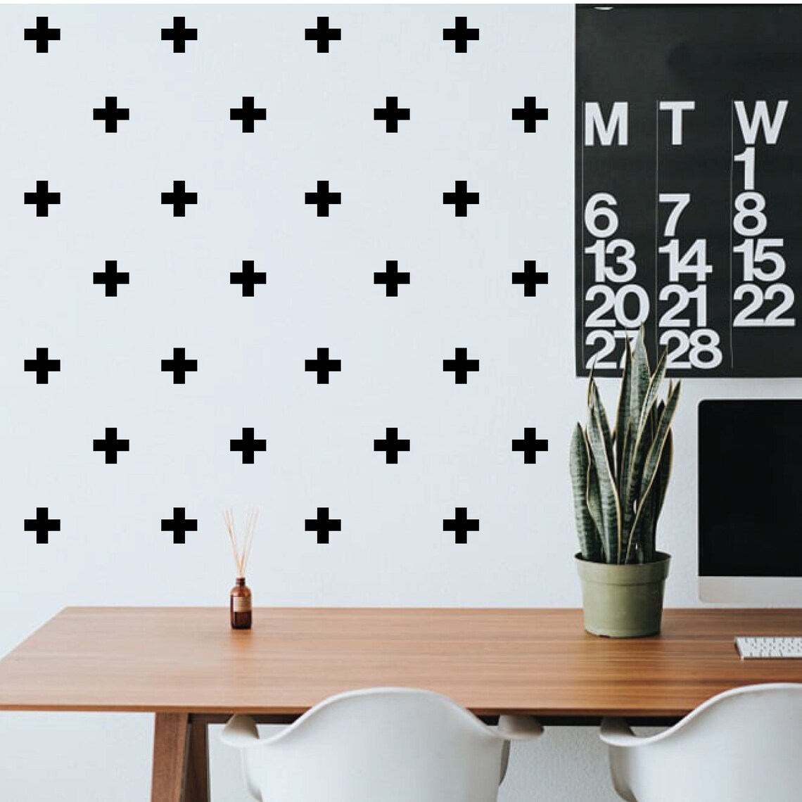 Plus Sign Wall Decals Modern Wall Decals Geometric Decals Etsy