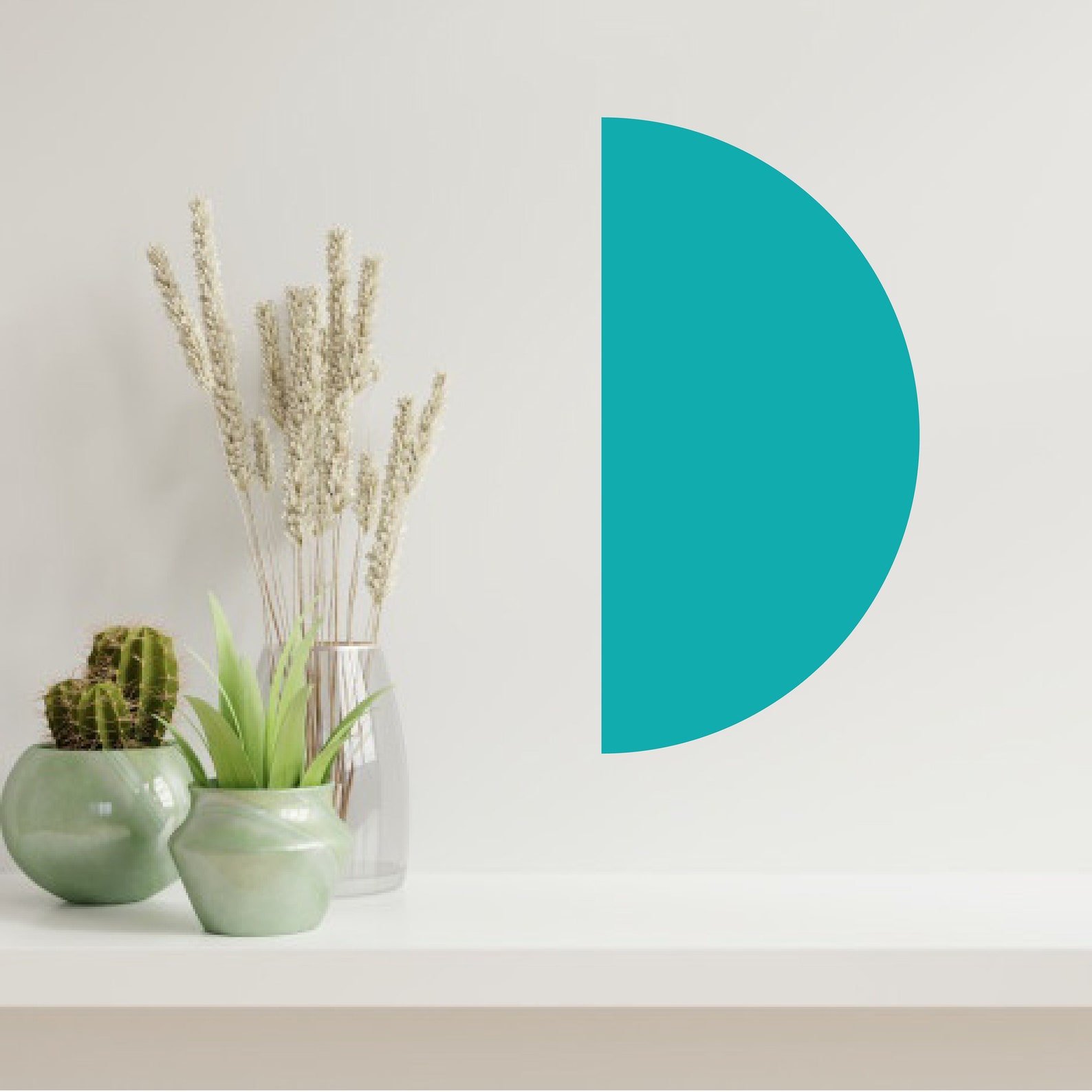 Half Circle Wall Decal Abstract Wall Stickers Boho Decor Etsy