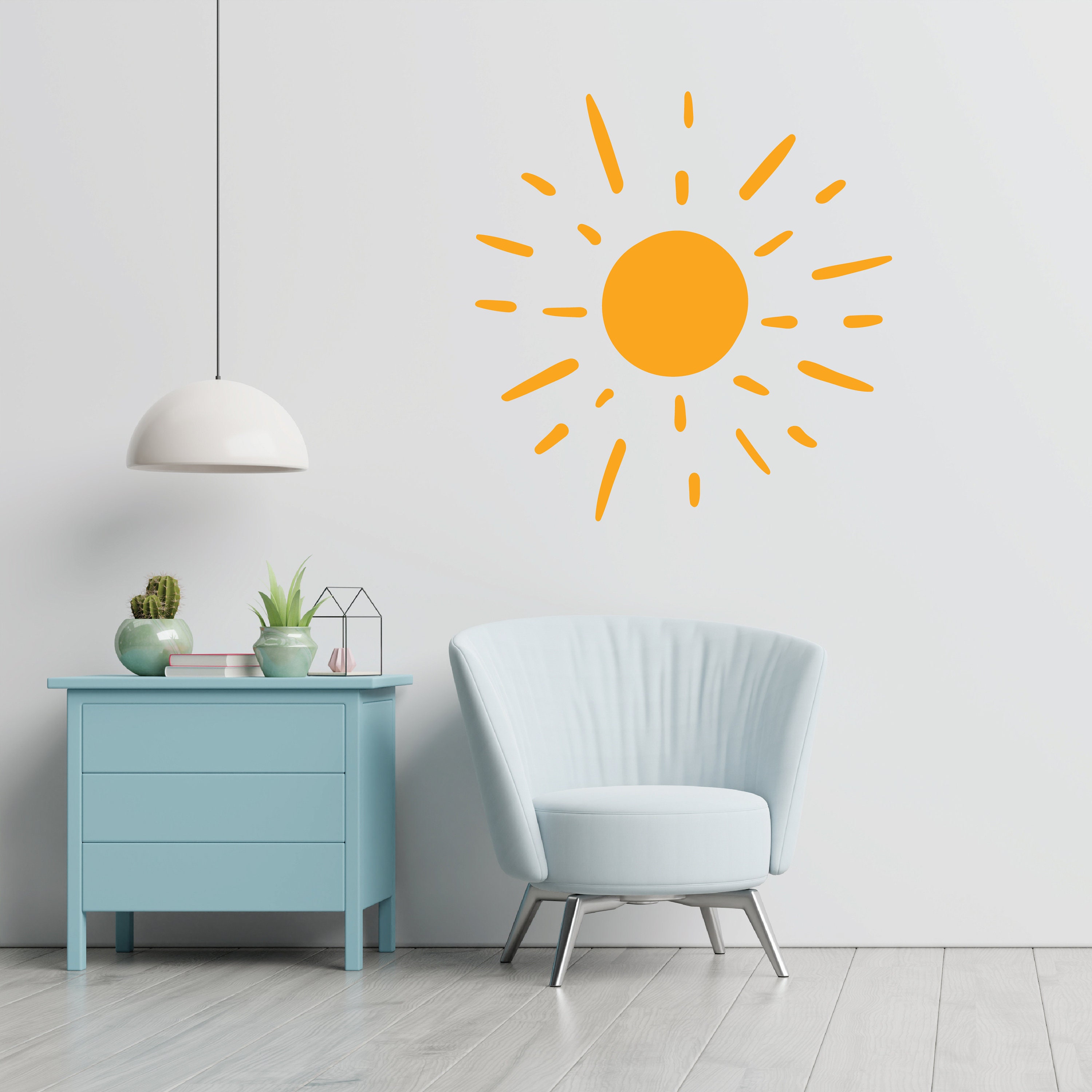 Boho Sun Wall Decal Boho Wall Art Wall Decor Scandinavian Etsy Australia