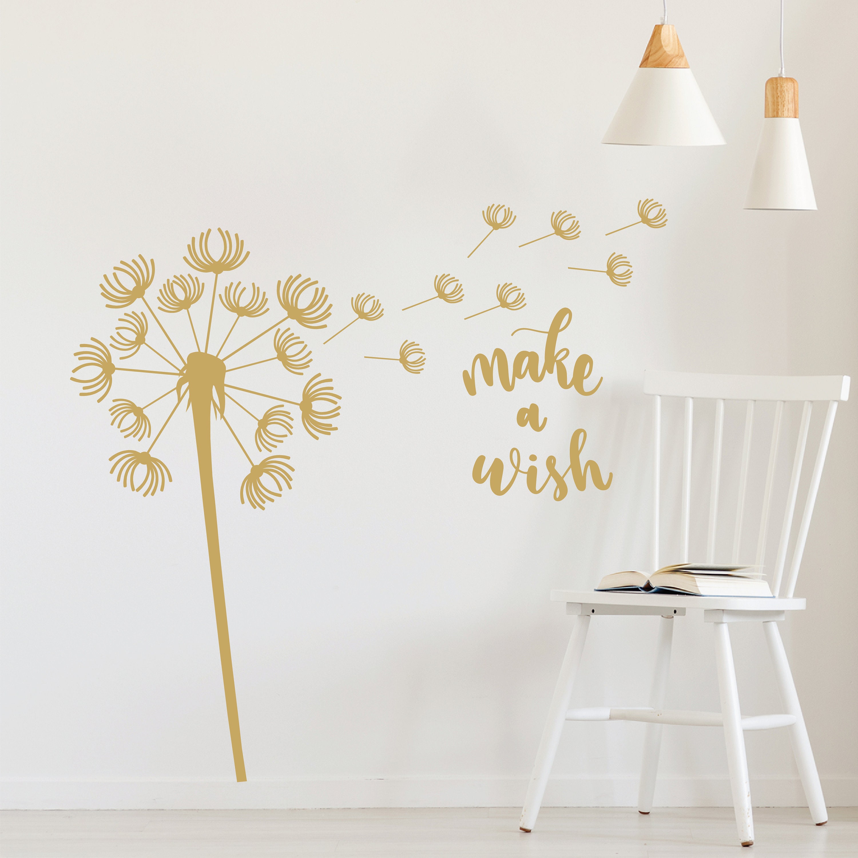 Dandelion Make a Wish Wall Decals Abstract Wall Stickers Etsy UK