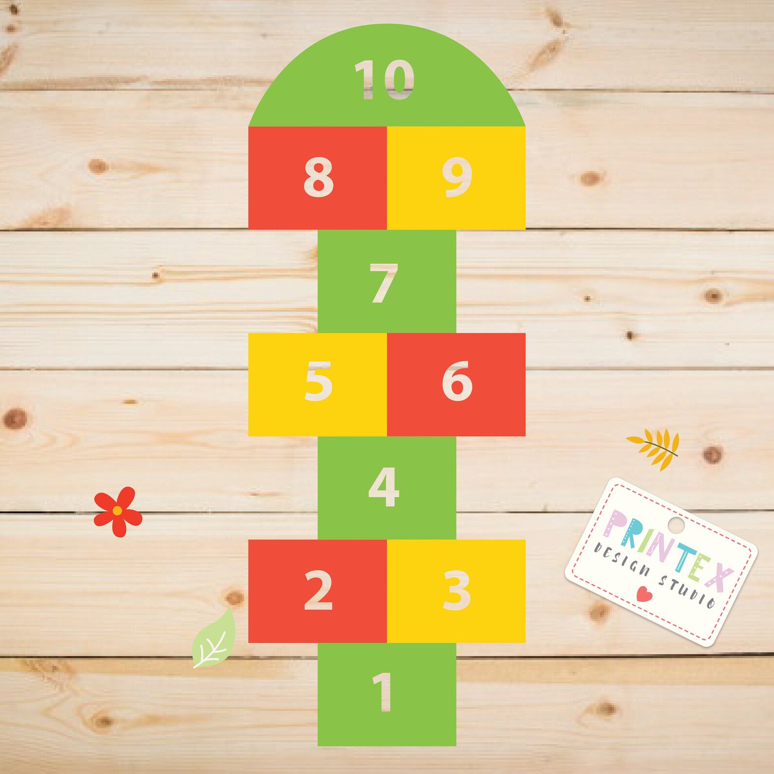 Hopscotch Educational Wall Decal Floor Decal Hopscotch Game Etsy